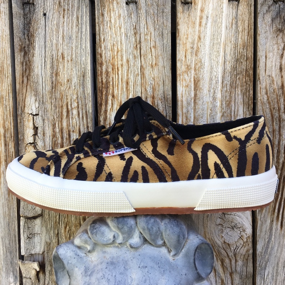 NWT Superga 2750 Animal Print Sneaker Cognac 7.5